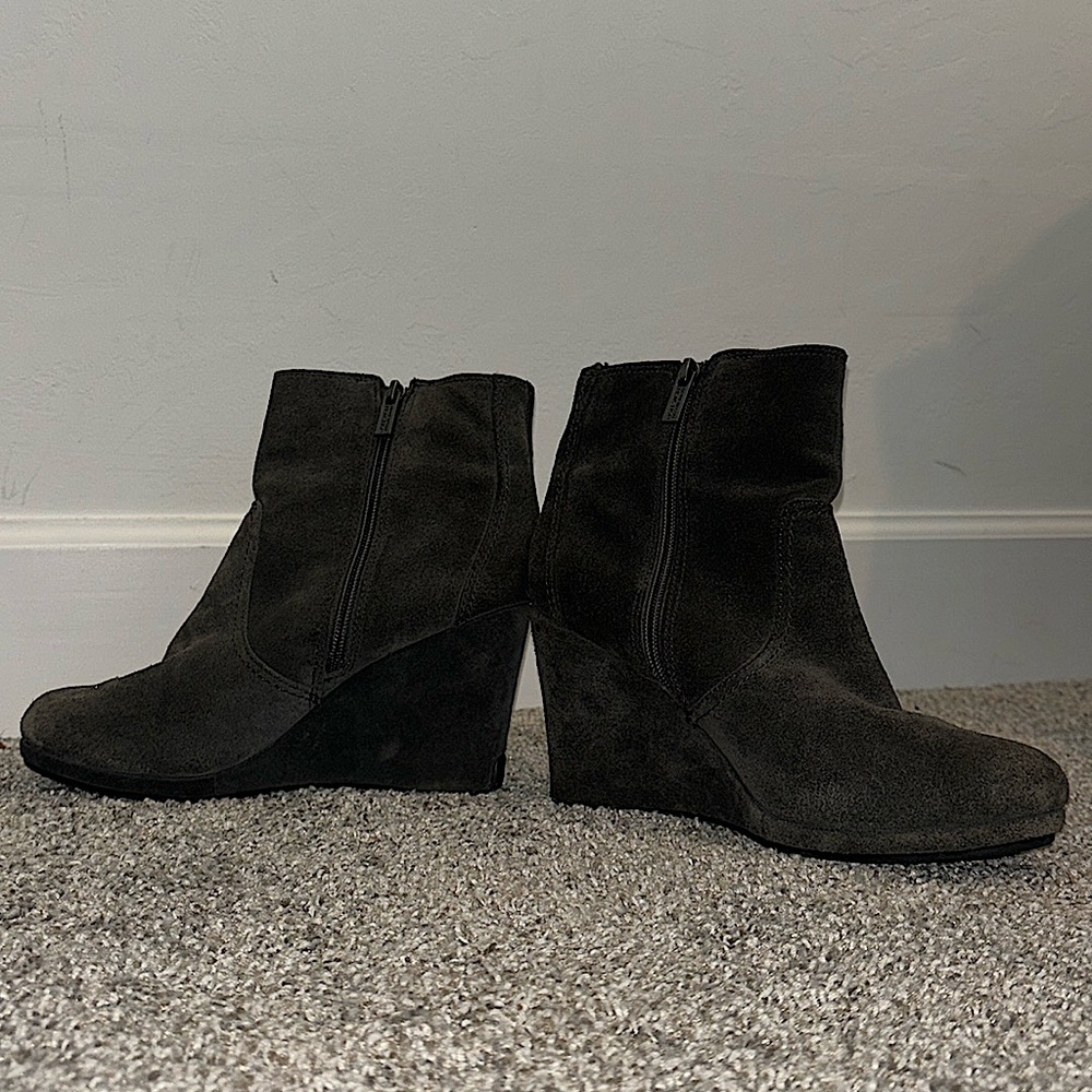 Grey Suede Booties